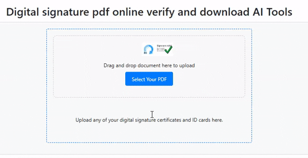 Digital Signature Online Verified in All Type Certificate