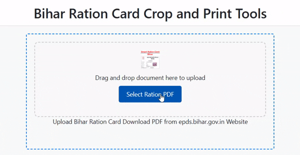 Crop Bihar Ration Card PDF Tools