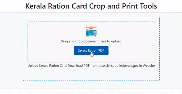 Crop Kerala Ration Card PDF Tools