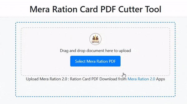 Crop Mera Ration Card PDF Tools