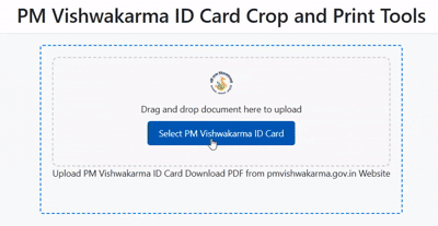 Crop PM Vishwakarma ID Card PDF Tools